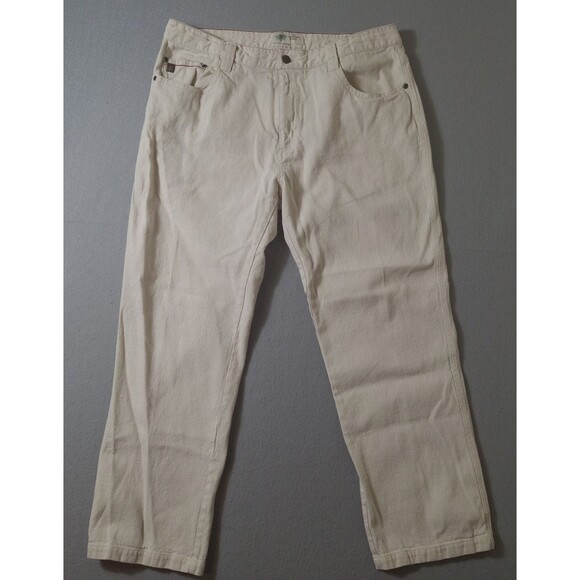 The Territory Ahead Laguna Pants Mens 37x29 White Chinos Stretch Linen Cotton - Picture 1 of 10